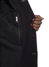 Dracucollar Coat In Black Melton
