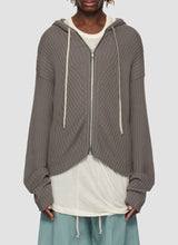 Hooded Zipped Cardigan