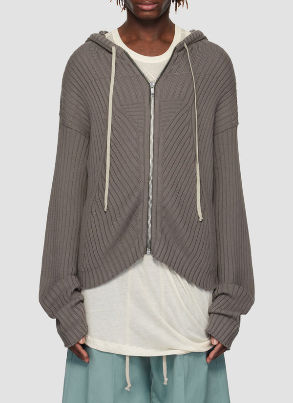 Hooded Zipped Cardigan