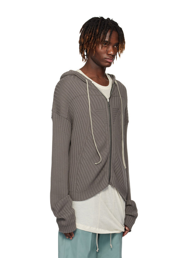 Hooded Zipped Cardigan