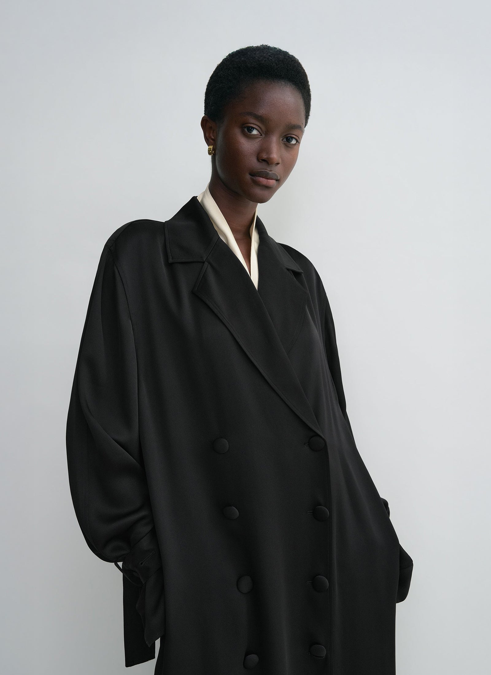 Satin Trench Dress – HITCHHIKER