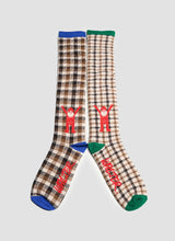 A-symmetric Check Socks
