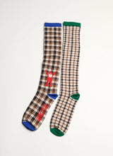 A-symmetric Check Socks