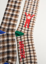 A-symmetric Check Socks