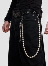 Beaded Rose Cross Pants Chain