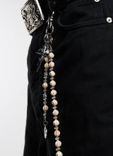 Beaded Rose Cross Pants Chain