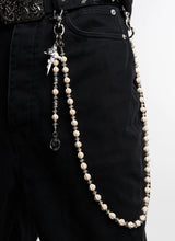 Beaded Rose Cross Pants Chain
