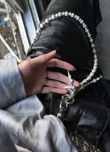 Beaded Rose Cross Pants Chain