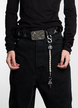 Beaded Rose Cross Coin Pants Chain