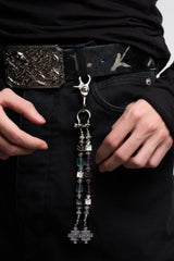 Natural Stone Beaded Metal Pants Chain