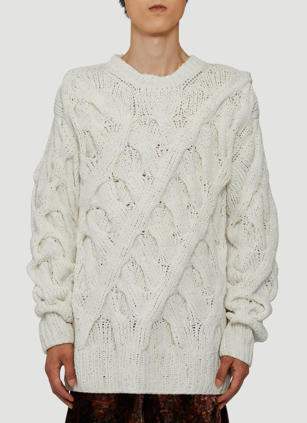 Chunky cable knit oversized jumper