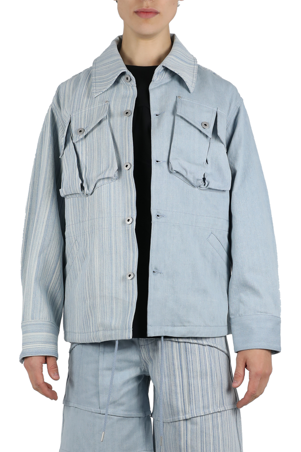 Multi-texture denim jacket