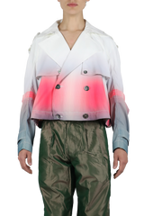 Gradient jacket - white pink blue