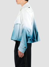 Gradient jacket - white blue
