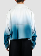 Gradient jacket - white blue