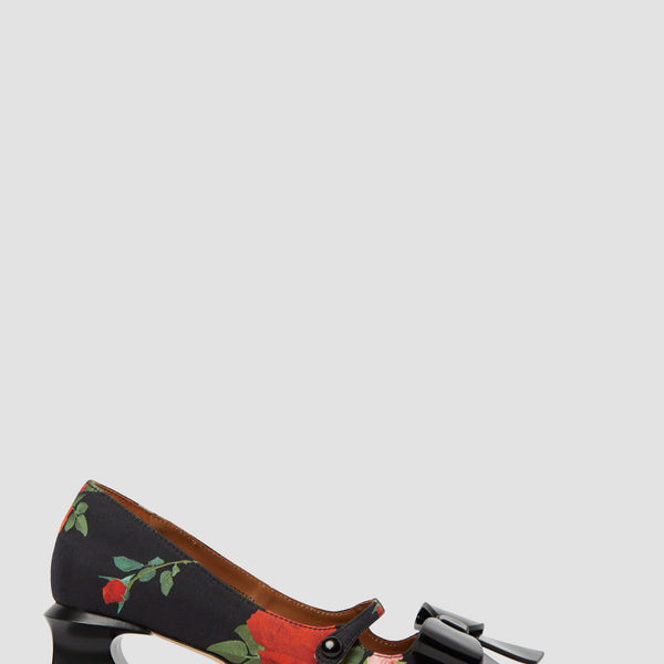 shushu/tong プラットフォームシューズ 37 New! Shushu/Tong Black Platform Bow Loafers High Shine Size