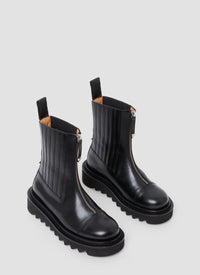 Black side gore zip boots