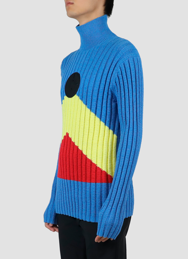 Turtleneck sweater - blue yellow red