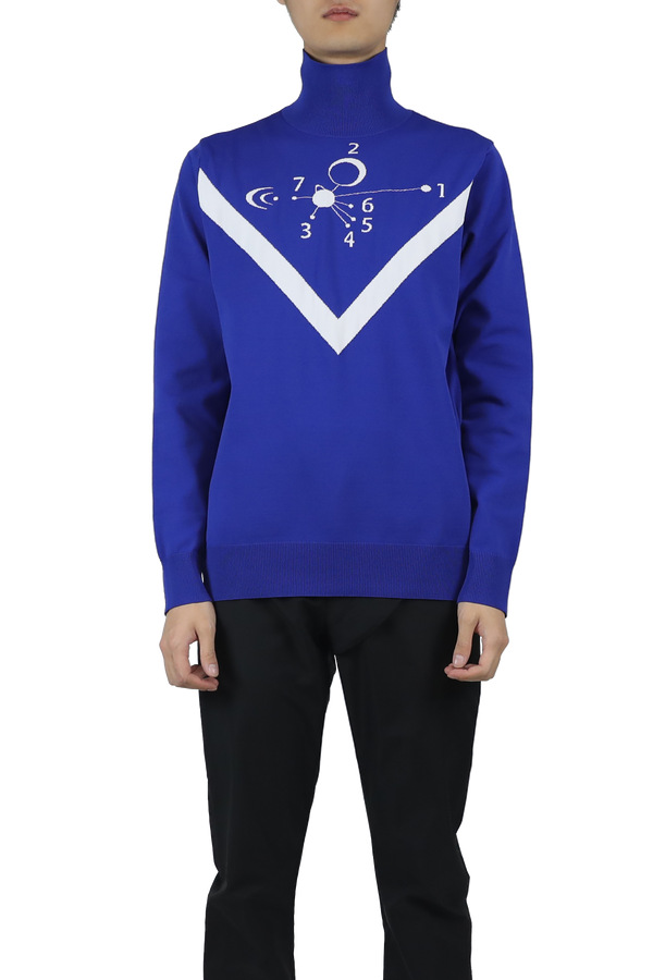 Pullover sweater - blue white